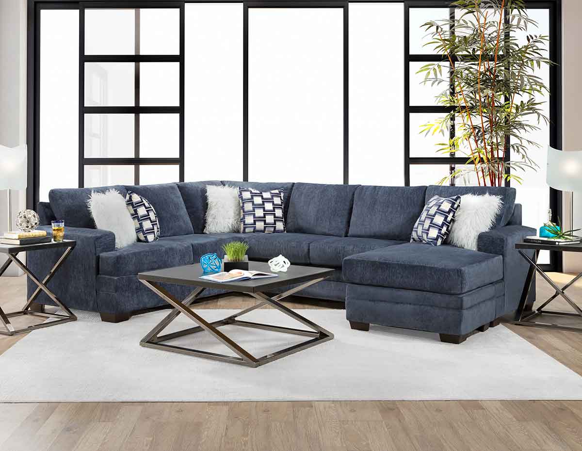 Cooper Blue Sectional Bt Furnishings