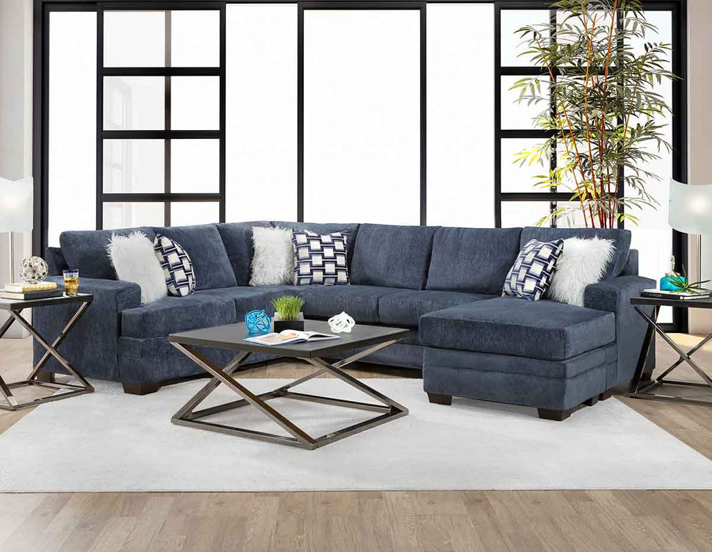 Cooper Blue Sectional Sectional