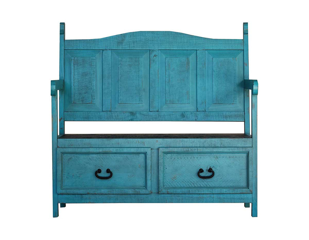 Jardin Turquoise Storage Bench Accent Furniture