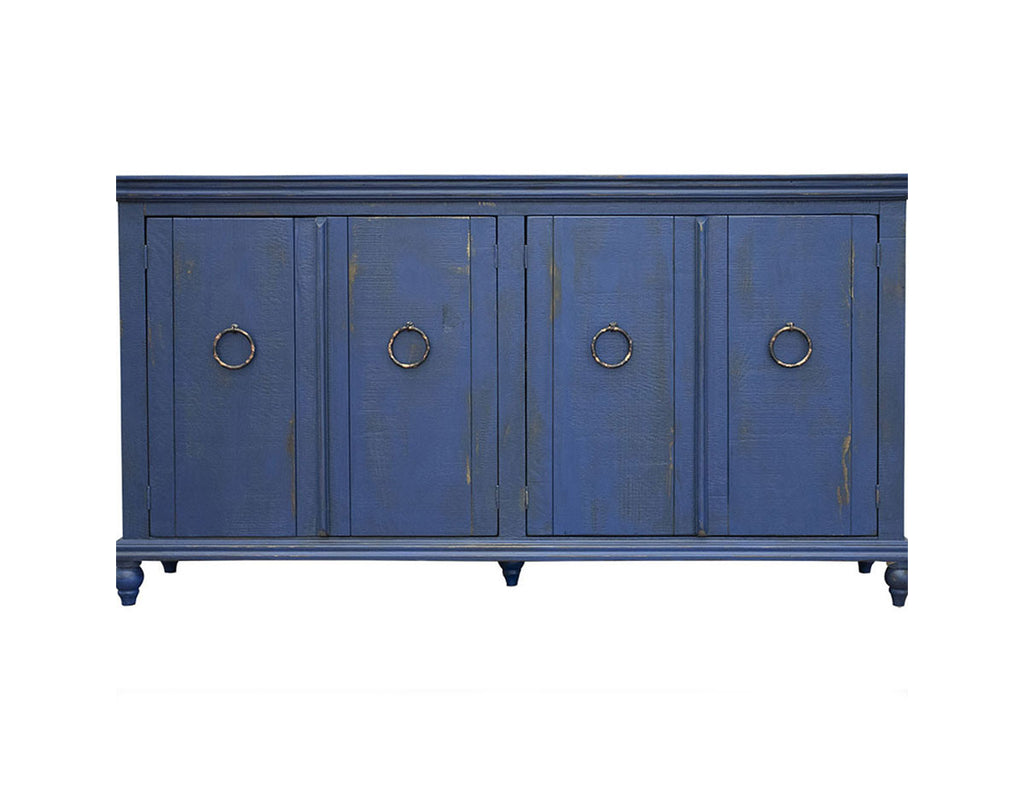 Loreto Blue Wood Console Accent Furniture