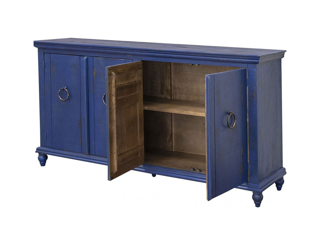 Loreto Blue Wood Console Accent Furniture