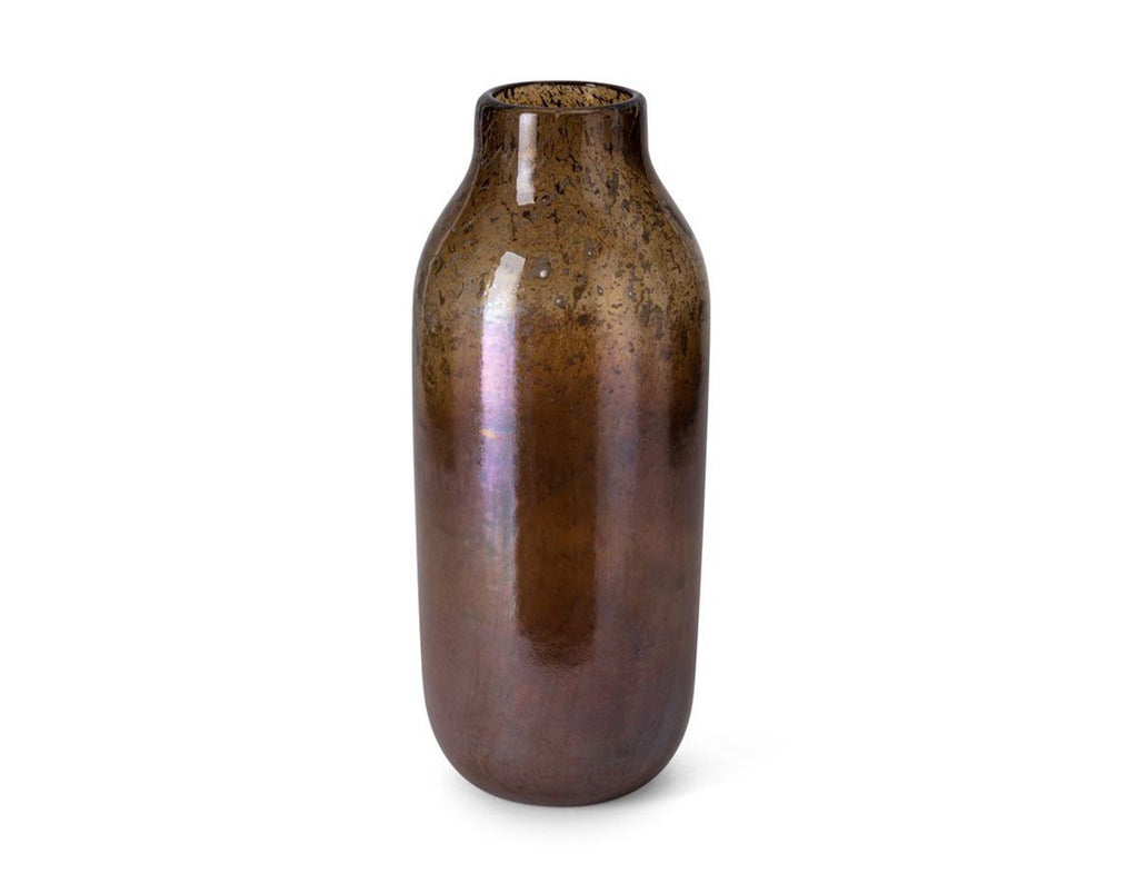 Mocha Small Art Glass Vase Decorative Accent