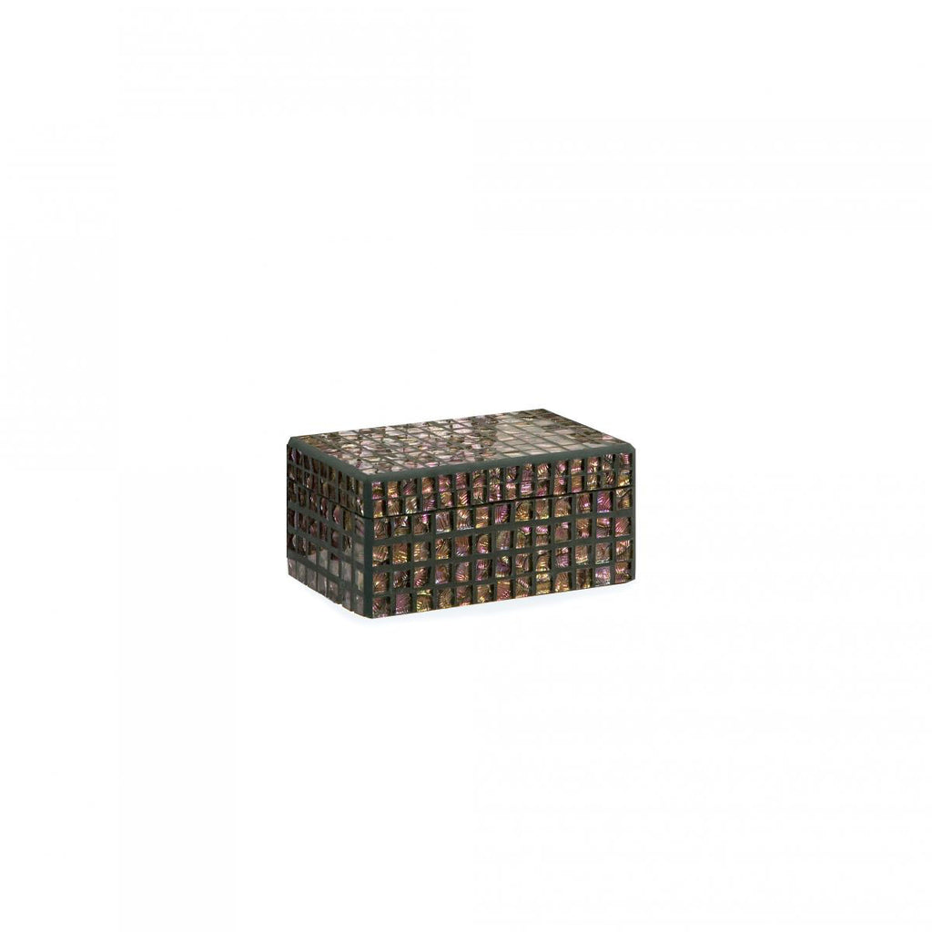 Small Orchid Mosaic Box Decorative Accents