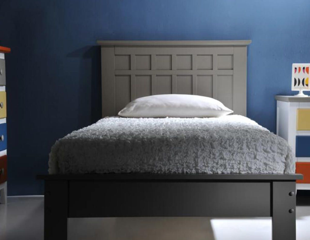 Joshua Twin Bed, Light Gray Bed