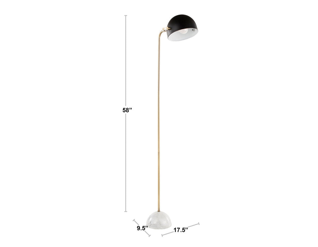 BELLO WHITE & GOLD FLOOR LAMP Floor Lamp