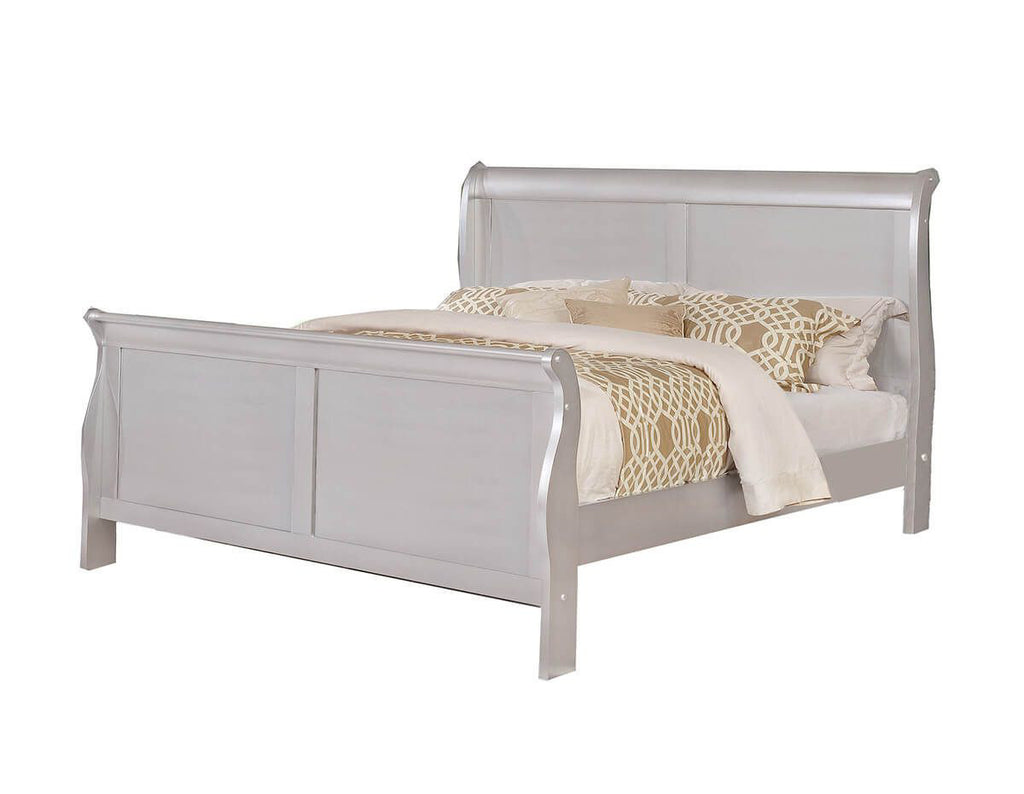 Louis Phillipe Twin Bed, Silver Bed