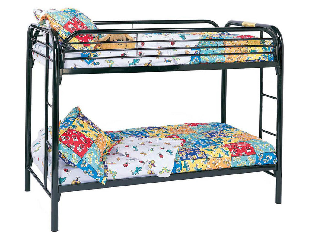 Twin Bunk Bed, Black Bed