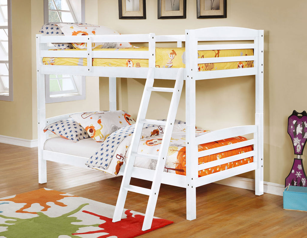 Abby White Twin/Twin Bunkbed Bunk Bed