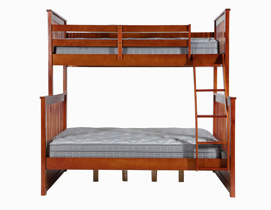 Paloma II Twin/Full Bunk Bed, Walnut Bed