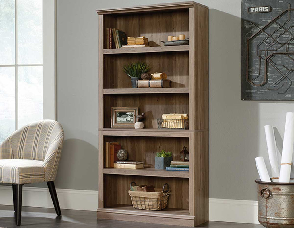 Select 5-Shelf Bookcase, Salt Oak Finish