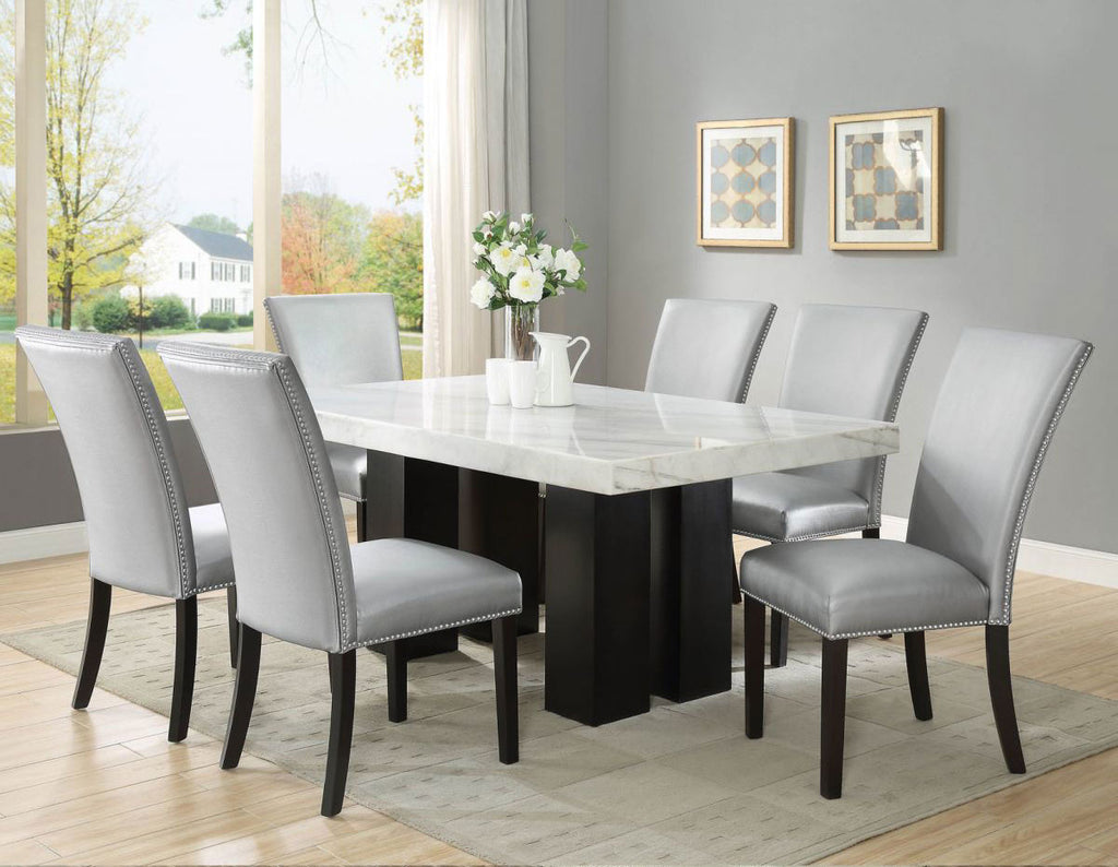 7 Pc Camila Silver Dining Set Dining Table Sets