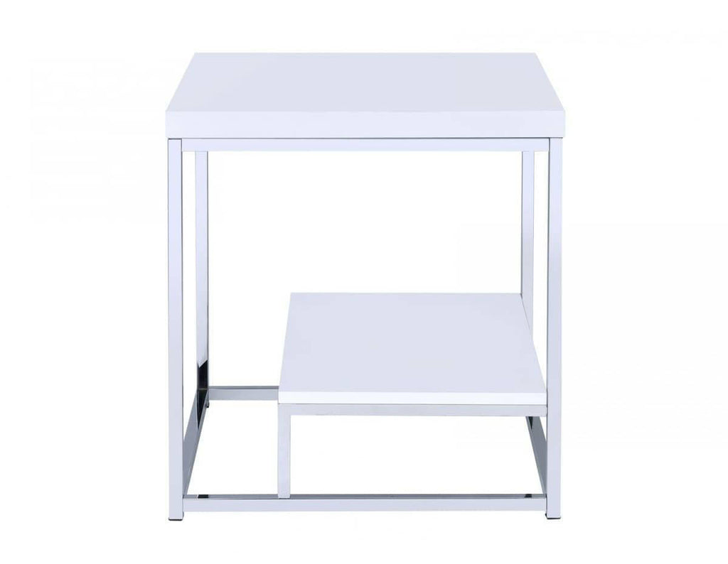Lucia White End Table End Table