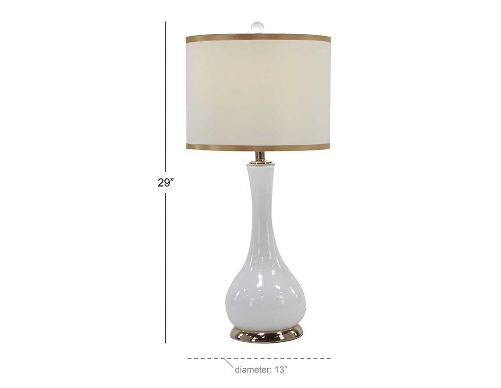 HARLOW WHITE/GOLD TABLE LAMP Lamps
