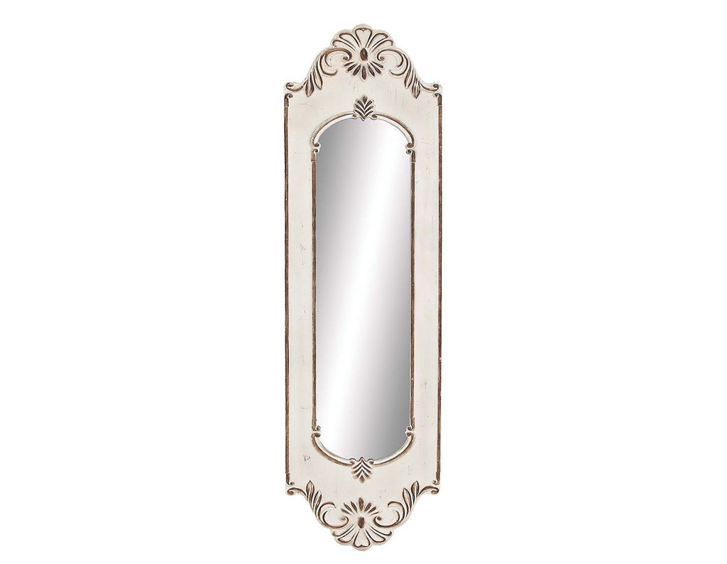 Fleur Cream Wood Wall Mirror Mirror