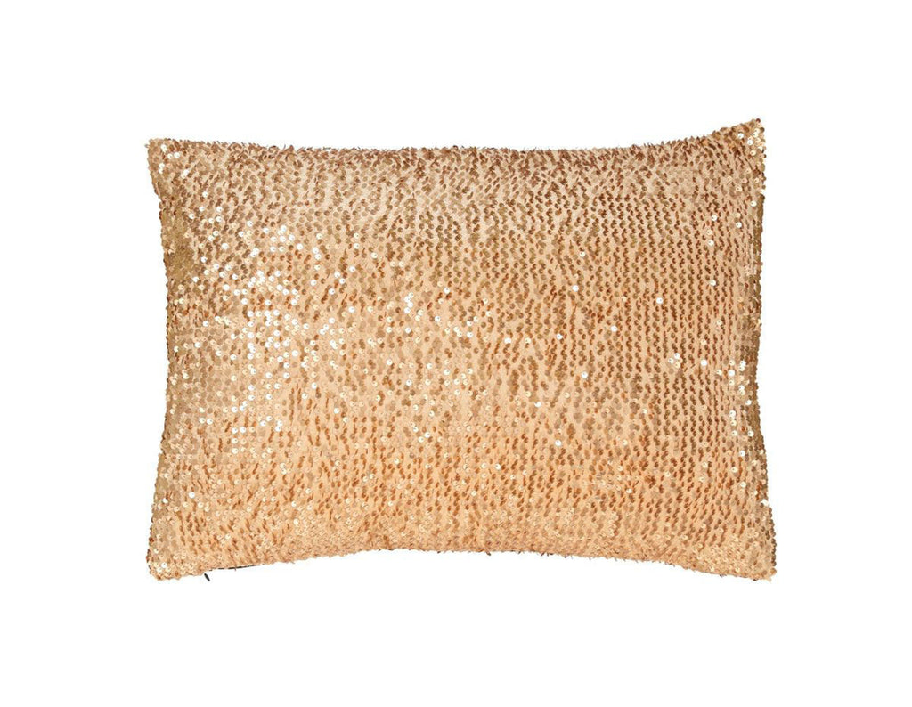 Gold Sequined Cushion Accent Throw