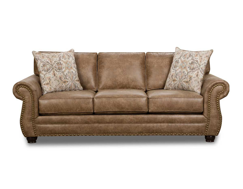 Woodland Brown Sofa & Loveseat Living Room Set